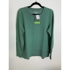 L.L. Bean Crazy Split trim‎ sweatshirt NWT size large